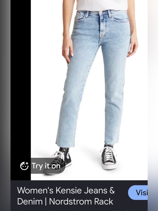 Kensie Denim - Kensie Light Blue Cropped Straight Jeans